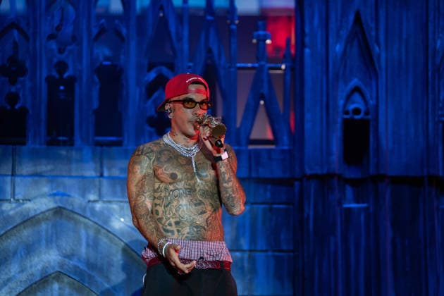 July 25, 2026, Salerno, Italy: Gionata Boschetti aka Sfera Ebbasta performs live at Piazza della LibertÃ during the Celebration Tour. Salerno Italy - ZUMAs197 20260725_aaa_s197_524 Copyright: xAndreaxGulx
