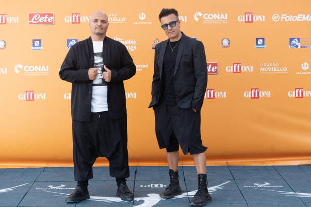 56th Giffoni Film Festival - Photocall Eiffel 65 Jeffrey Jey, Maurizio Lobina during photocall of the Italian disco-dance band Eiffel 65 composed of the duo Jeffrey Jey and Maurizio Lobina at the 56th Giffoni Film Festival. Giffoni Valle Piana on July 24, 2026. Photo by Andrea Bracaglia ABACAPRESS.COM Giffoni Valle Piana Italy Italy  Copyright: xBracagliaxAndrea ABACAx