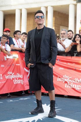 56th Giffoni Film Festival - Photocall Eiffel 65 Maurizio Lobina during photocall of the Italian disco-dance band Eiffel 65 composed of the duo Jeffrey Jey and Maurizio Lobina at the 56th Giffoni Film Festival. Giffoni Valle Piana on July 24, 2026. Photo by Andrea Bracaglia ABACAPRESS.COM Giffoni Valle Piana Italy Italy  Copyright: xBracagliaxAndrea ABACAx
