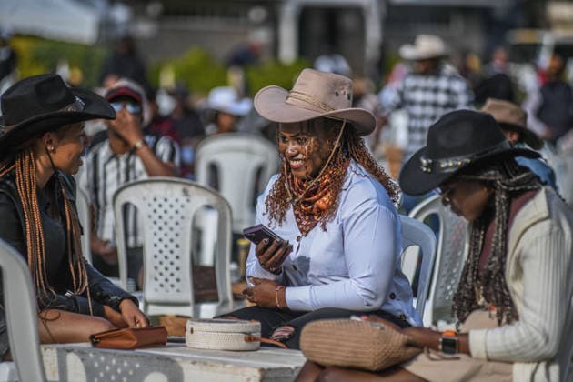 Kenya hosts International Cowboys and Cowgirls Day Festival NAIROBI, KENYA – JULY 25: Participants wearing cowboy-themed outfits attend the International Cowboys and Cowgirls Day Festival at the Ngong Racecourse in Nairobi, Kenya, on July 25, 2026. The festival brought together cowboy and cowgirl enthusiasts, who showcased colorful Western-inspired costumes and celebrated cowboy culture through various activities and performances. Gerald Anderson Anadolu Nairobi Kenya. Editorial use only. Please get in touch for any other usage.  Copyright: x2026xAnadoluxGeraldxAndersonx