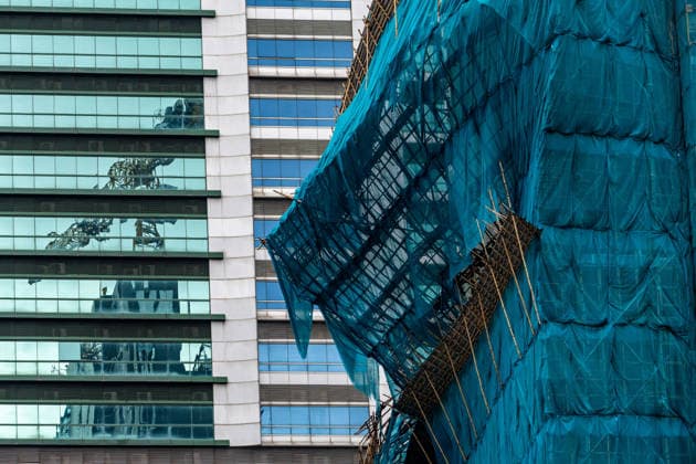 July 26, 2026, Hong Kong, Hong Kong, China: A collapsed bamboo scaffolding at a building construction site in Cheung Sha Wan in Hong Kong on July 26, 2026. The collapse occurred on July 25 as the city braced for Typhoon Noul, which prompted Hong Kong s weather observatory to hoist the T9 signal, the city s second-highest typhoon warning, at midnight. Hong Kong China  - ZUMAm298 20260726_zip_m298_005 Copyright: xJamesxModestox