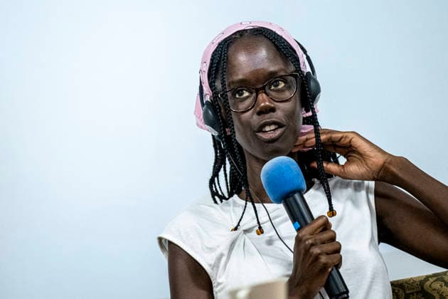 French-Senegalese film director and screenwriter Ramata-Toulaye Sy speaks during the 52nd annual Summer Film School festival in Uherske Hradiste, Czech Republic, July 26, 2026. (CTKxPhoto RadekxPetrasek) CTKPhotoF202607260002201  CTKPhotoF202607260002201