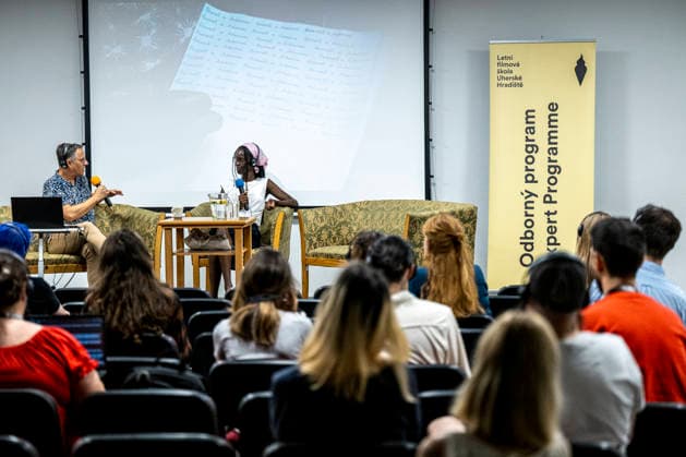 French-Senegalese film director and screenwriter Ramata-Toulaye Sy speaks during the 52nd annual Summer Film School festival in Uherske Hradiste, Czech Republic, July 26, 2026. (CTKxPhoto RadekxPetrasek) CTKPhotoF202607260002501  CTKPhotoF202607260002501