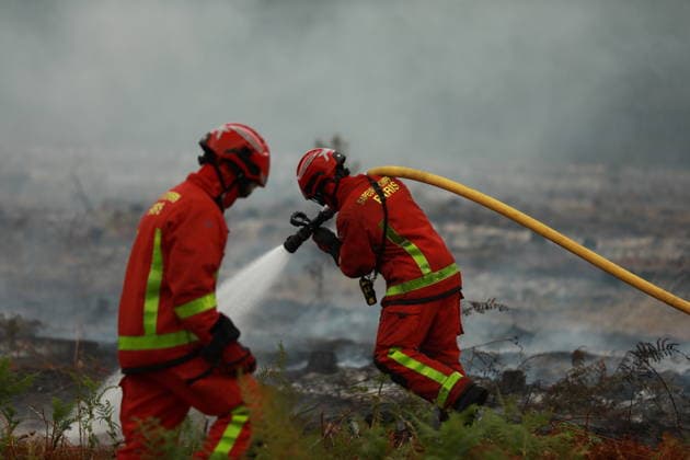 Wildfire continues to spread in France’s Gironde department GIRONDE, FRANCE - JULY 26: Firefighting operations continue as a major wildfire spreads across forest areas near Audenge in the Gironde department of southwestern France on July 26, 2026. Mohamad Salaheldin Abdelghani Alsayed Anadolu Gironde France. Editorial use only. Please get in touch for any other usage.  Copyright: x2026xAnadoluxMohamadxSalaheldinxAbdelghanixAlsayedx