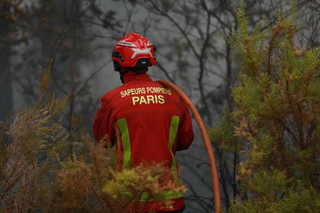 Wildfire continues to spread in France’s Gironde department GIRONDE, FRANCE - JULY 26: Firefighting operations continue as a major wildfire spreads across forest areas near Audenge in the Gironde department of southwestern France on July 26, 2026. Mohamad Salaheldin Abdelghani Alsayed Anadolu Gironde France. Editorial use only. Please get in touch for any other usage.  Copyright: x2026xAnadoluxMohamadxSalaheldinxAbdelghanixAlsayedx