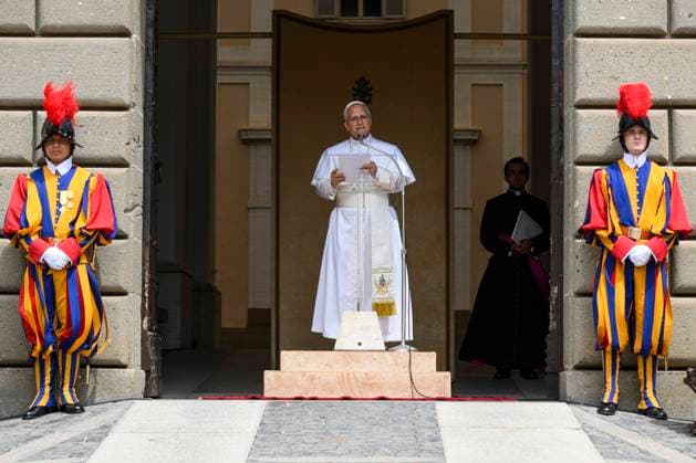 ITALY - POPE LEO XIV LEADING THE ANGELUS PRAYER IN CASTEL GANDOLFO NEAR ROME - 2026 7 26 Italy, Castel Gandolfo , Vatican, 2026 7 26 Pope Leo XIV leading the Angelus prayer in Castel Gandolfo near Rome, EDITORIAL USE ONLY - NO BOOKS Copyright: xVATICANxMEDIAx