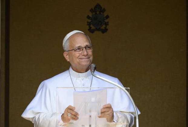 Pope Leo XIV Leads the Angelus Prayer In Castel Gandolfo - Italy Pope Leo XIV leads the Angelus prayer in Castel Gandolfo, near Rome, Italy where he is taking a summer break, on July 26, 2026. Photo by (EV) Matteo Pernaselci Vatican Media ABACAPRESS.COM Castel Gandolfo Italy  Copyright: xABACAx