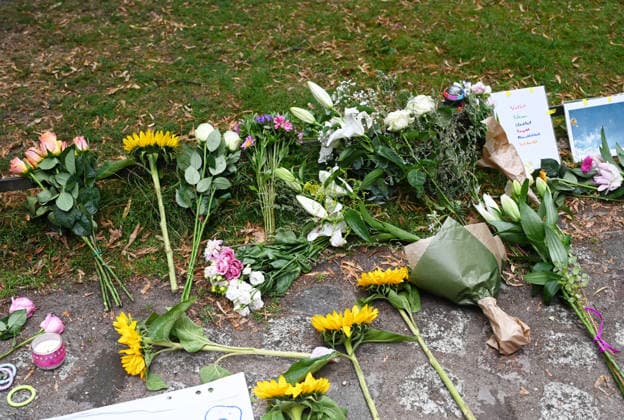 German Federal Minister of the Interior visits the scene of the incident in Berlin BERLIN, GERMANY – JULY 26: Flowers are seen at the scene of the incident in Berlin, Germany, on July 26, 2026. Several people were injured after a vehicle drove into a crowd during the Christopher Street Day (CSD) Pride parade in central Berlin, according to local media reports. At least one person was killed and 15 others were injured in the vehicle collision, according to local media reports. Police and emergency services responded to the scene, while organizers ended the parade in the affected area. Volodymyr Sindieiev Anadolu Berlin Germany. Editorial use only. Please get in touch for any other usage.  Copyright: x2026xAnadoluxVolodymyrxSindieievx