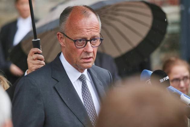 Berlin, Deutschland, 26.07.2026: Marienkirche Berlin: Auto fährt bei CSD in Menschenmenge: Bundeskanzler Friedrich Merz (CDU) gibt am Tag nach dem Anschlag ein Statement *** Berlin, Germany, July 26, 2026: A car plows into a crowd at the CSD in Berlin; Chancellor Friedrich Merz of the CDU issues a statement the day after the attack Copyright: xdtsxNachrichtenagenturx dts_128571