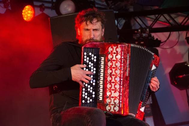July 26, 2026, Corsham, Wiltshire, England: Yegor Zabalov from Belarus plays avant-garde accordion at WOMAD Festival. Corsham United Kingdom  - ZUMAr169 20260726_zip_r169_035 Copyright: xRodxHarbinsonx