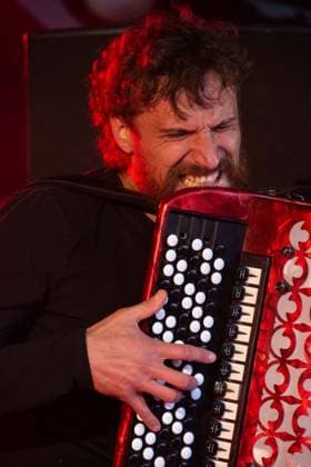 July 26, 2026, Corsham, Wiltshire, England: Yegor Zabalov from Belarus plays avant-garde accordion at WOMAD Festival. Corsham United Kingdom  - ZUMAr169 20260726_zip_r169_036 Copyright: xRodxHarbinsonx