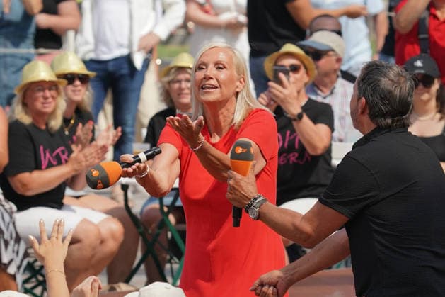 ZDF-Fernsehgarten 2026. Andrea Kiwi Kiewel im ZDF Fernsehgarten mit dem Motto Family Battle am 26.07.2026 in Mainz. Mainz ZDF Fernsehgarten Rheinland-Pfalz *** ZDF Fernsehgarten 2026: Andrea Kiwi Kiewel on ZDF Fernsehgarten, themed Family Battle, on July 26, 2026, in Mainz, Rhineland-Palatinate, ZDF Fernsehgarten