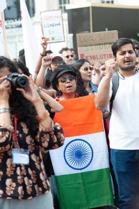 Solidarity Demonstration For Indian Student Protests Trafalgar Square London UK 26 July 2026 Solidarity Demonstration For Indian Student Protests Trafalgar Square London UK 26 July 2026, Credit:Dwayne Brown Avalon  Copyright: xDwaynexBrownx xAvalonx 1118953719