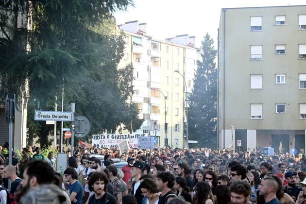 IPA87020271 - Bologna: Death of Abderrahim Fakir; Protest in Bologna’s Pilastro neighborhood; Hundreds Join the March: Truth and Justice for Fakir  Copyright: xGiannixSchicchix xGiannixSchicchix 87020271