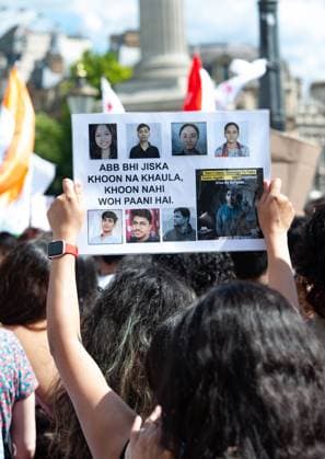 Solidarity Demonstration For Indian Student Protests Trafalgar Square London UK 26 July 2026 Solidarity Demonstration For Indian Student Protests Trafalgar Square London UK 26 July 2026, Credit:Dwayne Brown Avalon  Copyright: xDwaynexBrownx xAvalonx 1118953761