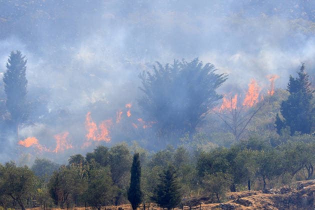 Firefighters battle wildfire near Italy s Palermo PALERMO, ITALY - JULY 26: Firefighter crews launched an aerial and ground response to contain a wildfire that broke out in scrubland near Torretta, outside Palermo on the island of Sicily, Italy on July 26, 2026. Fire engines and two firefighting aircraft were deployed as the blaze threatened nearby residential areas. Alberto Lo Bianco Anadolu Sicily Italy. Editorial use only. Please get in touch for any other usage.  Copyright: x2026xAnadoluxAlbertoxLoxBiancox