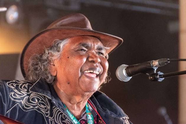 July 26, 2026, Corsham, Wiltshire, England: Kankara Nagarra, an Aborigine from the desert of Western Australia, sings Gospel Blues. Now in her eighties, her songs provide powerful testimony about her life and members of her community. She performed WOMAD Festival to a packed audience. Corsham England - ZUMAr169 20260726_zip_r169_047 Copyright: xRodxHarbinsonx