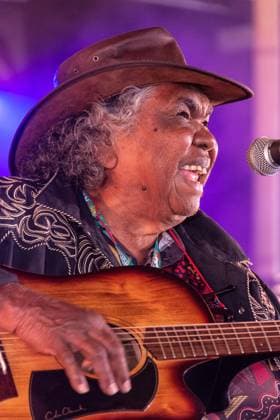 July 26, 2026, Corsham, Wiltshire, England: Kankara Nagarra, an Aborigine from the desert of Western Australia, sings Gospel Blues. Now in her eighties, her songs provide powerful testimony about her life and members of her community. She performed WOMAD Festival to a packed audience. Corsham England - ZUMAr169 20260726_zip_r169_052 Copyright: xRodxHarbinsonx
