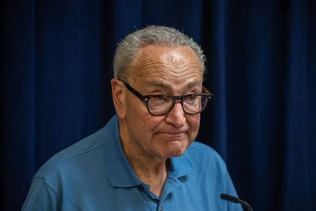 July 26, 2026, New York, New York, United States: U.S. Senator Chuck Schumer (D-NY) speaks.U.S. Senator Chuck Schumer (D-NY) announces actions to block any legislation with a provision that renames New York Penn Station after Donald Trump based on recent reporting uncovering that Transportation Secretary Sean Duffy sent a letter to senators asking Congress to direct Amtrak to rename Penn Station on July 26, 2026 in New York City. New York United States - ZUMAs197 20260726_aaa_s197_074 Copyright: xRonxAdarx