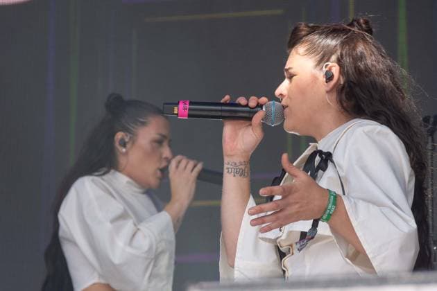 July 26, 2026, Corsham, Wiltshire, England: Tanxugueiras includes three women from the province of Galicia in Spain. The trio sang powerful songs at WOMAD Festival, with modern pop influences, as well as flavours from their celtic cultural roots. Corsham England  - ZUMAr169 20260726_zip_r169_059 Copyright: xRodxHarbinsonx