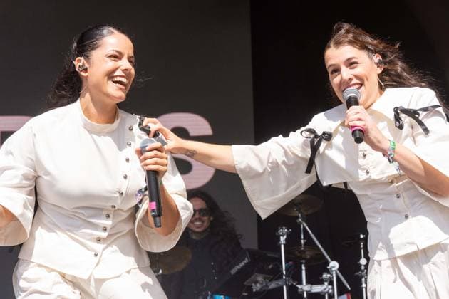July 26, 2026, Corsham, Wiltshire, England: Tanxugueiras includes three women from the province of Galicia in Spain. The trio sang powerful songs at WOMAD Festival, with modern pop influences, as well as flavours from their celtic cultural roots. Corsham England - ZUMAr169 20260726_zip_r169_069 Copyright: xRodxHarbinsonx
