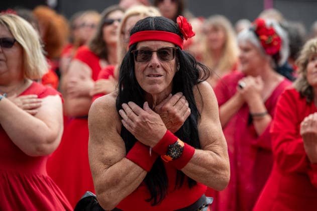 The Most Wuthering Day Ever in Folkestone, UK - 26 Jul 2026 A participant dressed as Cathy takes part in the Most Wuthering Heights Day Ever in Folkestone. Folkestone once again hosted The Most Wuthering Heights Day Ever, as hundreds of participants dressed in flowing red gathered to recreate the iconic dance from Kate Bush s 1978 hit, Wuthering Heights. Continuing a tradition that began in 2018, the event welcomed both returning dancers and newcomers, celebrating music, creativity, and community while transforming the Harbour Arm into a sea of red. Folkstone United Kingdom Copyright: xJamesxWilloughbyx xSOPAxImagesx JWILLOUGHBY_3095