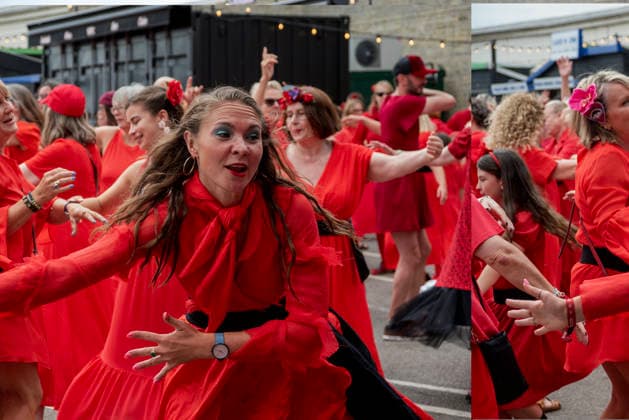 July 26, 2026, London, United Kingdom: Performers seen dressed as Kate Bush during a rehearsal of the Most Wuthering Heights Day Ever performance in Folkstone. Hundreds of people attended the annual event called The Most Wuthering Heights Ever 2026 in Folkstone. It is one of the biggest Kate Bush gatherings in the country. People come from as far as New Zealand, USA and Costa Rica to join to the performance. London United Kingdom - ZUMAs197 20260726_aaa_s197_082 Copyright: xKrisztianxElekx