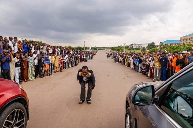 Nigerian youth showcase passion for car racing ABUJA, NIGERIA - JULY 26: Young car enthusiasts compete with their modified vehicles during a car racing event in Abuja, Nigeria, on July 26, 2026. The event features classic and sports cars as participants showcase their driving skills and passion for automobiles. Emmanuel Osodi Anadolu Abuja Nigeria. Editorial use only. Please get in touch for any other usage.  Copyright: x2026xAnadoluxEmmanuelxOsodix