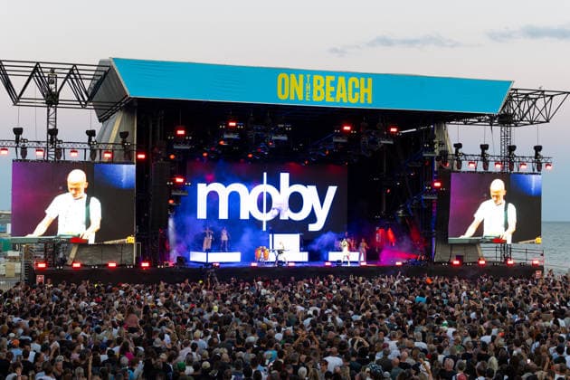 Headliner Moby on stage at ON THE BEACH Festival, Brighton on the 26TH JULY 2026 Headliner Moby on stage at ON THE BEACH Festival, Brighton on the 26TH JULY 2026, Credit:Sarah Weatherhead Laura Rose Avalon  Copyright: xSarahxWeatherheadx xLauraxRosex xAvalonx 1119040574