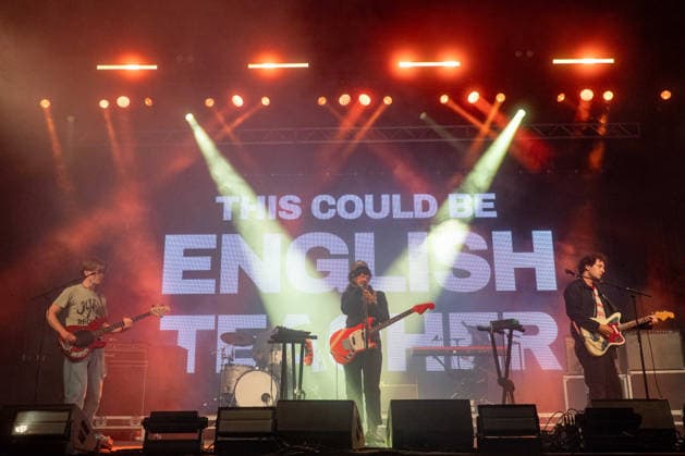 English Teacher in concert at Latitude Festival at Henham Park in Southwold, UK on 26 July 2026 Nicholas Eden, Douglas Frost, Lily Fontaine, Blossom Caldarone, Lewis Whiting performing with English Teacher in concert at Latitude Festival at Henham Park in Southwold, UK on 26 July 2026, Credit:Stephen Keable Avalon UK, Suffolk, Southwold, Henham Park  Copyright: xStephenxKeablex xAvalonx 1119050584