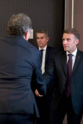 French President Emmanuel Macron attends an interministerial meeting on the response to the wildfires in southwestern France at the French Ministry of the Interior in Beauvau, Paris, on July 27, 2026. Christophe Saidi, Pool Bestimage, PARIS, France  Copyright: xChristophexSaÃ¯di Pool BestimagexChristophexSaÃ¯di Pool Bestimagex