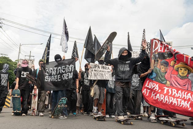 July 27, 2026, Quezon City, Quezon, Philippines: On June 27, 2026, as President Ferdinand Marcos, Jr. delivers his 5th State of the Nation Address (SONA), a multisectoral protest was held along Commonwealth Avenue to oppose the presidentÃ¢â‚¬â ¢s upcoming speech. The protest was joined by thousands of people from various sectors and were barred from nearing the venue of the event. During the protest, over 40 individuals were arrested by police officers. Quezon City Philippines  - ZUMAy102 20260727_zip_y102_003 Copyright: xKenosisxYapx
