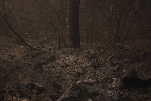 The wildfire in Madrid’s Sierra Oeste slowed its spread overnight, though it has not yet been brought under control. Area burned by the wildfire, as of July 27, 2026, in Navas del Rey, Madrid, Spain. The wildfires affecting the Community of Madrid have slowed their spread overnight, a development that has allowed firefighting crews to tackle the various hotspots; however, the fire remains active and uncontrolled, and there is concern that wind gusts of up to 30 kilometers per hour forecast for today will complicate firefighting efforts on July 27, 2026. Alejandro Martínez Vé, Madrid, Madrid, Spain  Copyright: xAlejandroxMartinezxVÃ lezx 7689273
