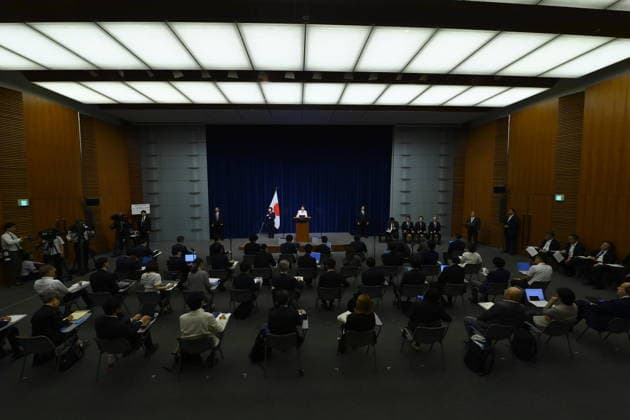 Japanese PM Takaichi holds press conference as Cabinet support falls TOKYO, JAPAN - JULY 27: Japanese Prime Minister Sanae Takaichi holds a press conference at the Prime Minister’s Office following the close of the 221st extraordinary session of the Diet, in Tokyo, Japan, on July 27, 2026. David Mareuil Anadolu Tokyo Japan. Editorial use only. Please get in touch for any other usage.  Copyright: x2026xAnadoluxDavidxMareuilx