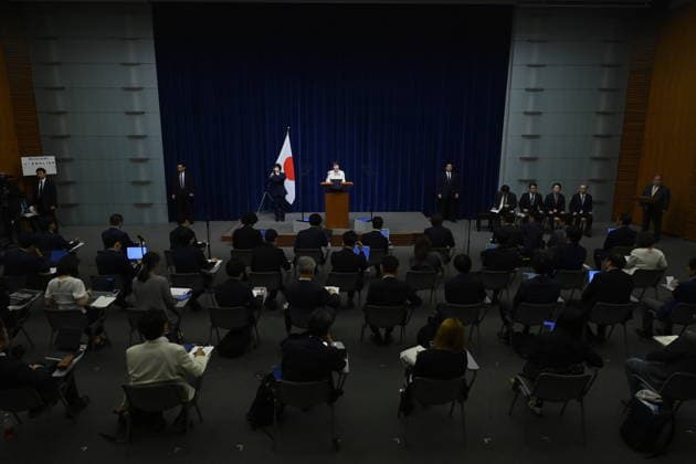 Japanese PM Takaichi holds press conference as Cabinet support falls TOKYO, JAPAN - JULY 27: Japanese Prime Minister Sanae Takaichi holds a press conference at the Prime Minister’s Office following the close of the 221st extraordinary session of the Diet, in Tokyo, Japan, on July 27, 2026. David Mareuil Anadolu Tokyo Japan. Editorial use only. Please get in touch for any other usage.  Copyright: x2026xAnadoluxDavidxMareuilx