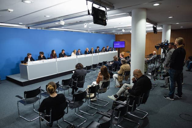 regierungspressekonferenz Deutschland, Berlin am 27. Juli 2026: Die Regierungssprecher der Bundesregierung stellen sich in der Bundespressekonferenz den Fragen der Presse. *** German Government Press Conference, Berlin, July 27, 2026: The Federal Government’s spokespersons answer questions from the press at the Federal Press Conference