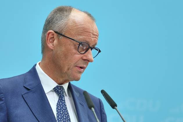 Berlin, Deutschland, 27.07.2026: Konrad-Adenauer-Haus: CDU-Bundesvorstandssitzung: CDU-Chef und Bundeskanzler Friedrich Merz auf einer Pressekonferenz nach einer Gremiensitzung. *** Berlin, Germany, July 27, 2026 Konrad Adenauer House CDU Federal Executive Committee Meeting CDU Leader and Federal Chancellor Friedrich Merz at a press conference following a committee meeting Copyright: xdtsxNachrichtenagenturx dts_128634