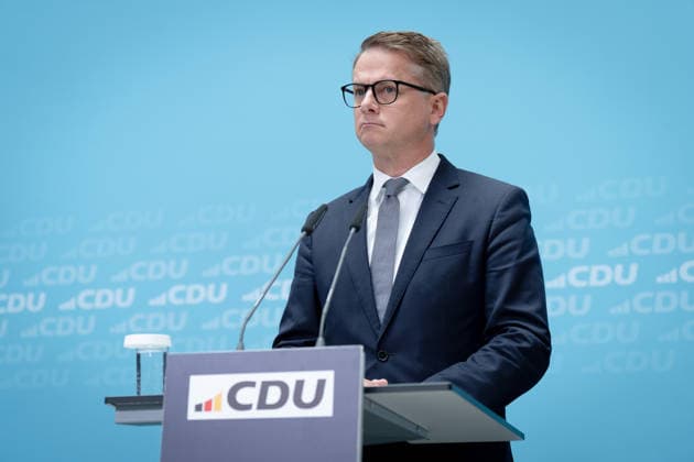 Carsten Linnemann Berlin, Konrad-Adenauer-Haus, Pressekonferenz, Carsten Linnemann, Bundesgesundheitsminister, CDU Berlin Berlin GER *** Carsten Linnemann, Berlin, Konrad Adenauer House, press conference, Carsten Linnemann, Federal Minister of Health, CDU Berlin, Berlin, GER