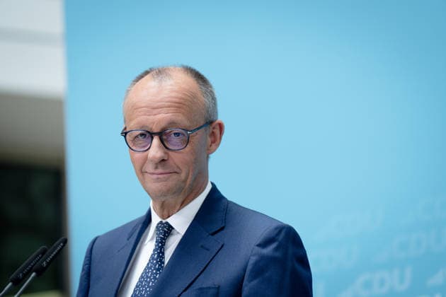 Friedrich Merz Berlin, Konrad-Adenauer-Haus, Pressekonferenz, Bundeskanzler, Parteivorsitzender, CDU, Friedrich Merz Berlin Berlin GER *** Friedrich Merz, Berlin, Konrad Adenauer House, press conference, Federal Chancellor, party chairman, CDU, Friedrich Merz, Berlin, Berlin, GER