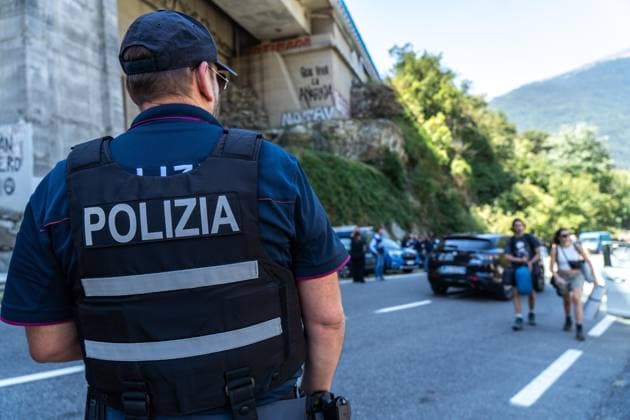 July 27, 2026, Turin, To, Italy: Police checks at the end of the No Tav Alta FelicitoÂ¡ festival. Venaus, 27 07 2026. Turin Italy  - ZUMAa289 20260727_zia_a289_037 Copyright: xSelenexDanielex xAgfx