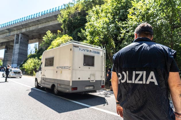 July 27, 2026, Turin, To, Italy: Police checks at the end of the No Tav Alta FelicitoÂ¡ festival. Venaus, 27 07 2026. Turin Italy  - ZUMAa289 20260727_zia_a289_038 Copyright: xSelenexDanielex xAgfx
