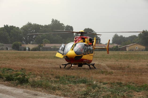 Gironde wildfire in southwestern France GIRONDE, FRANCE - JULY 27: Firefighting efforts continue after a massive wildfire in the Gironde department of southwestern France on July 27, 2026. Burned vehicles, damaged buildings, destroyed roads, and charred trees are seen across areas affected by the blaze. The wildfire caused widespread destruction as firefighters continued efforts to contain the flames. Authorities said the spread of the flames has been halted, but the wildfire remains active under difficult conditions. Mohamad Salaheldin Abdelghani Alsayed Anadolu Gironde France. Editorial use only. Please get in touch for any other usage.  Copyright: x2026xAnadoluxMohamadxSalaheldinxAbdelghanixAlsayedx