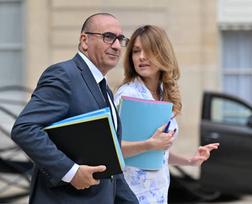 French government weekly cabinet meeting at Elysee Palace in Paris PARIS, FRANCE - JULY 27: French Interior Minister Laurent Nunez (L) and French Government Spokesperson Maud Bregeon (R) leave after a weekly cabinet meeting at the Elysee Palace in Paris, France on July 27, 2026. Mustafa Yalcin Anadolu Paris France. Editorial use only. Please get in touch for any other usage.  Copyright: x2026xAnadoluxMustafaxYalcinx