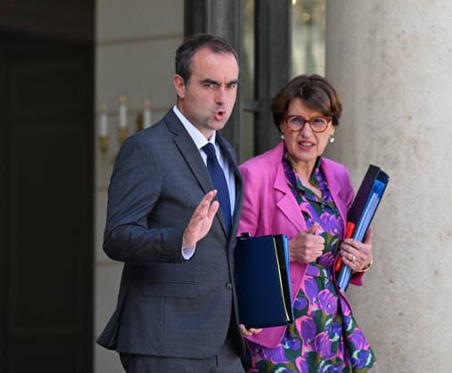 French government weekly cabinet meeting at Elysee Palace in Paris PARIS, FRANCE - JULY 27: French Prime Minister Sebastien Lecornu (L) and French Agriculture Minister Annie Genevard (R) leave after a weekly cabinet meeting at the Elysee Palace in Paris, France on July 27, 2026. Mustafa Yalcin Anadolu Paris France. Editorial use only. Please get in touch for any other usage.  Copyright: x2026xAnadoluxMustafaxYalcinx