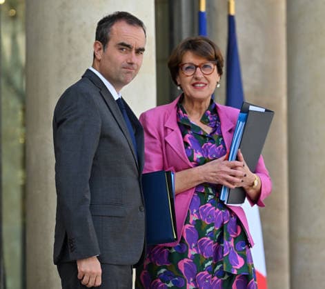 French government weekly cabinet meeting at Elysee Palace in Paris PARIS, FRANCE - JULY 27: French Prime Minister Sebastien Lecornu (L) and French Agriculture Minister Annie Genevard (R) leave after a weekly cabinet meeting at the Elysee Palace in Paris, France on July 27, 2026. Mustafa Yalcin Anadolu Paris France. Editorial use only. Please get in touch for any other usage.  Copyright: x2026xAnadoluxMustafaxYalcinx