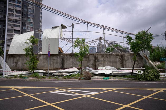 Typhoon Noul hits southern China HUIZHOU,CHINA - JULY 27: The factory was hit by strong winds as the Typhoon Noul passes through on July 27,2026 in Huizhou, Guangdong Province of China. Typhoon Noul , the 12th typhoon of this year, brought heavy winds and torrential rains along the way, causing tree lodging, road ponding, and facilities damage. The residual circulation continued to create heavy rainfall in many inland places, and the risk of secondary disasters such as flash floods and landslides was still high. John Ricky Anadolu Guangdong China. Editorial use only. Please get in touch for any other usage.  Copyright: x2026xAnadoluxJohnxRickyx