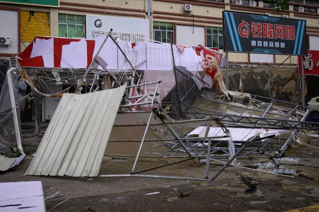 Typhoon Noul hits southern China HUIZHOU,CHINA - JULY 27: Buildings were hit by strong winds as the Typhoon Noul passes through on July 27,2026 in Huizhou, Guangdong Province of China. Typhoon Noul , the 12th typhoon of this year, brought heavy winds and torrential rains along the way, causing tree lodging, road ponding, and facilities damage. The residual circulation continued to create heavy rainfall in many inland places, and the risk of secondary disasters such as flash floods and landslides was still high. John Ricky Anadolu Guangdong China. Editorial use only. Please get in touch for any other usage.  Copyright: x2026xAnadoluxJohnxRickyx