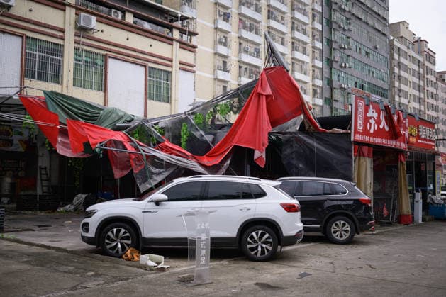 Typhoon Noul hits southern China HUIZHOU,CHINA - JULY 27: Buildings were hit by strong winds as the Typhoon Noul passes through on July 27,2026 in Huizhou, Guangdong Province of China. Typhoon Noul , the 12th typhoon of this year, brought heavy winds and torrential rains along the way, causing tree lodging, road ponding, and facilities damage. The residual circulation continued to create heavy rainfall in many inland places, and the risk of secondary disasters such as flash floods and landslides was still high. John Ricky Anadolu Guangdong China. Editorial use only. Please get in touch for any other usage.  Copyright: x2026xAnadoluxJohnxRickyx