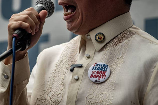 July 27, 2026, Quezon, Metro Manila, Philippines: Numbering in the thousands, multi-sectoral groups marched along Commonwealth Avenue for the Ã¢â‚¬ËœPeopleÃ¢â‚¬â ¢s SONAÃ¢â‚¬â ¢, coinciding with the 5th State of the Nation Address of Pres. Ferdinand Marcos Jr., July 27. Protesters called for greater accountability amidst government impunity, and the rejection of imperialist control of the United States over the Philippines in face of projects such as the Pax Silica Initiative which threatens to intensify issues of displacement and large-scale mining in the country. Quezon Philippines  - ZUMAs383 20260727_zip_s383_017 Copyright: xNathanielxSorianox