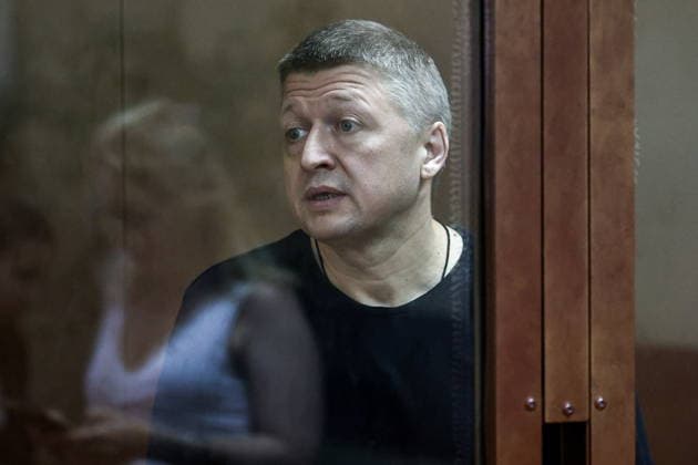 RUSSIA, MOSCOW - JULY 27, 2026: Businessman Sergei Borodin appears for a hearing at Simonovsky District Court on bribery charges. Borodin is a subject of a criminal investigation against Russia s former defence minister Timur Ivanov. The court found Borodin guilty and sentenced him to 8 years in prison. Mikhail Tereshchenko TASS  95531697